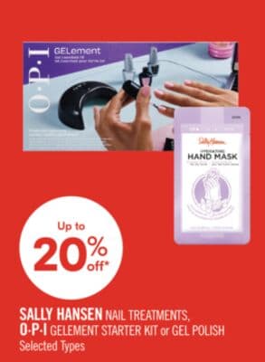 SALLY HANSEN NAIL TREATMENTS, O∙P∙I GELEMENT STARTER KIT or GEL POLISH