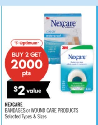 NEXCARE BANDAGES OR WOUND CARE PRODUCTS
