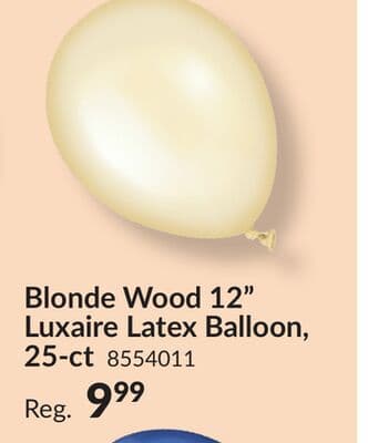 Blonde Wood 12" Luxaire Latex Balloon, 25-ct