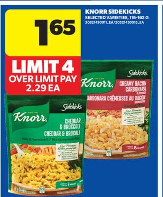 KNORR SIDEKICKS, 116-162 G