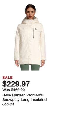 Helly Hansen Women's Snowplay Long Insulated Jacket