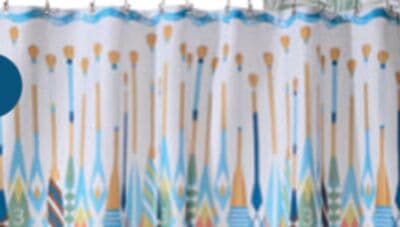 Polyester shower curtains