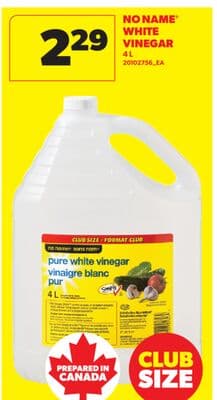NO NAME® WHITE VINEGAR, 4 L