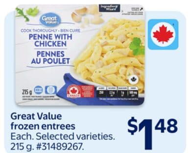 Great Value Frozen Entrees