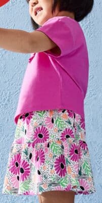 Toddlers' 2-piece skort set