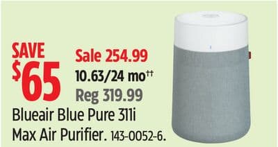 Blueair Blue Pure 311i Max Air Purifier.