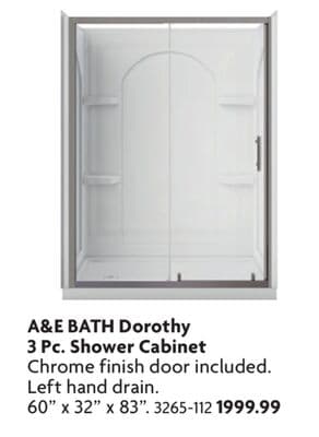 Dorothy 3 Pc. Shower Cabinet