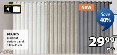 BRANCO Blackout curtain panel