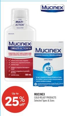 MUCINEX COLD RELIEF PRODUCTS