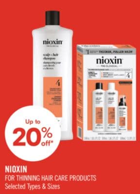 NIOXIN FOR THINNING HAIR CARE PRODUCTS