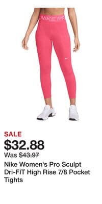 Nike Women's Pro Sculpt Dri-FIT High Rise 7/8 Pocket Tights