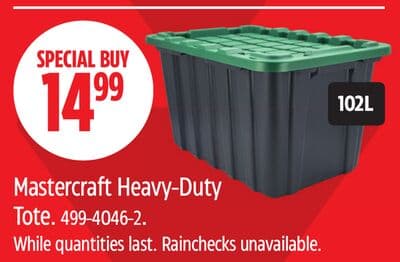 Mastercraft Heavy-Duty Tote.