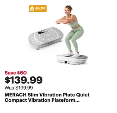 MERACH Slim Vibration Plate Quiet Compact Vibration Plateform Exercise Machine