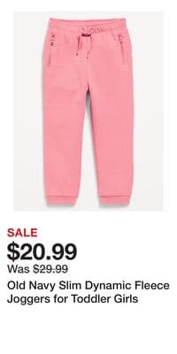Old Navy Slim Dynamic Fleece Joggers for Toddler Girls