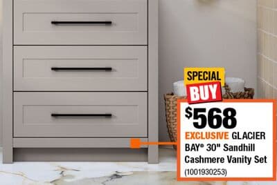 Glacier Bay 30" sandhill cashmere vanity set