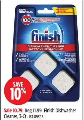 Finish Dishwasher Cleaner, 3-Ct.