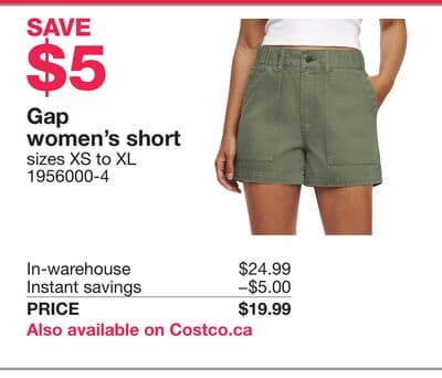 Gap women's short sizes