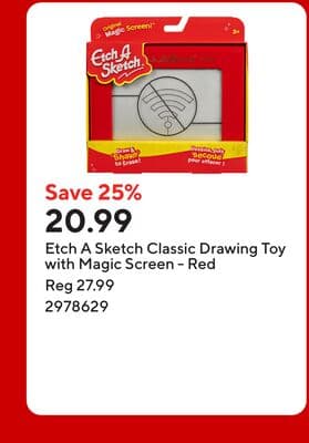 Etch A Sketch Classic Drawing Toy with Magic Screen - Red