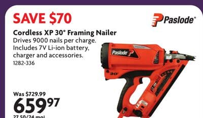 Cordless XP 30° Framing Nailer