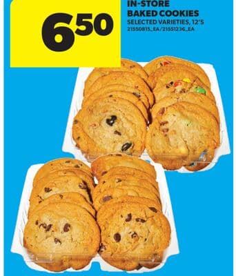 IN-STORE BAKED COOKIES, 12' S