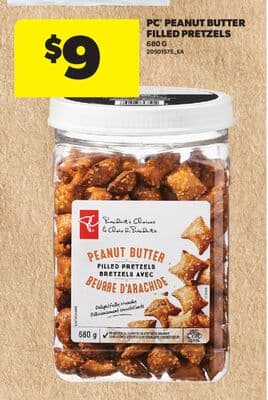 PC® PEANUT BUTTER FILLED PRETZELS, 680 G