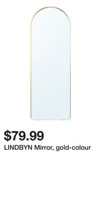 LINDBYN Mirror, gold-colour