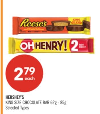 HERSHEY'S KING SIZE CHOCOLATE BAR