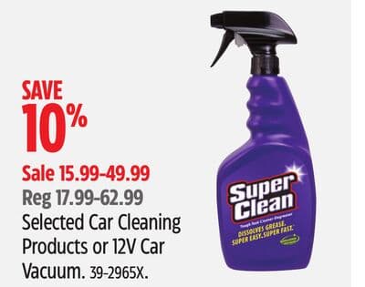 Selected Car Cleaning Products or 12V Car Vacuum