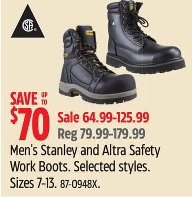 Men's Stanley and Altra Safety Work Boots