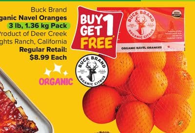 Buck Brand Organic Navel Oranges