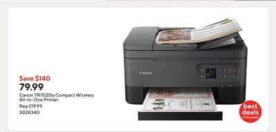 Canon TR7020a Compact Wireless All-In-One Printer