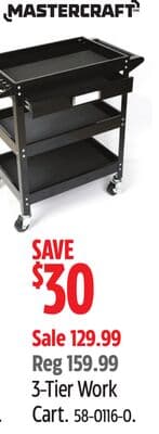 Mastercraft 3-Tier Work Cart.
