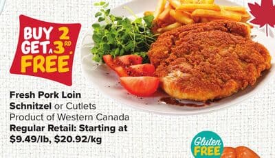 Fresh Pork Loin Schnitzel or Cutlets