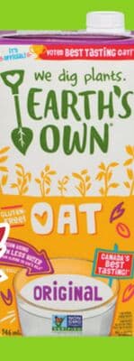 Earth's Own Oat Beverages or Soy Barista