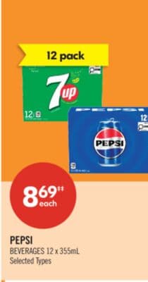 PEPSI BEVERAGES 12 x 355mL