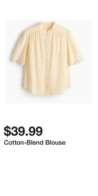 Cotton-Blend Blouse