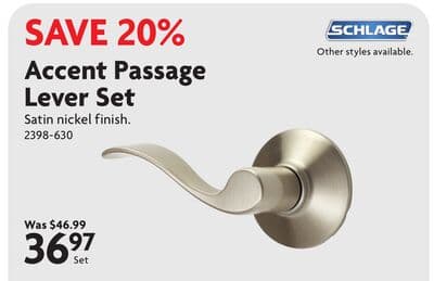 Accent Passage Lever Set