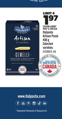 ITALPASTA ARTISAN PASTA, 450 G