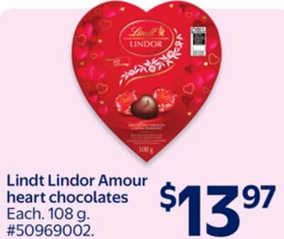 Lindt Lindor Amour heart chocolates
