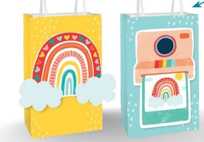 Retro Rainbow Create Your Own Gift Bag, 8 - pk