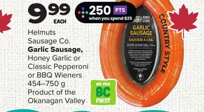 Helmuts Sausage Co. Garlic Sausage