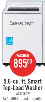 LG 5.6 Cu. Ft. Smart Top-Load Washer with EasyUnload™ - Essence White - WT8205CW