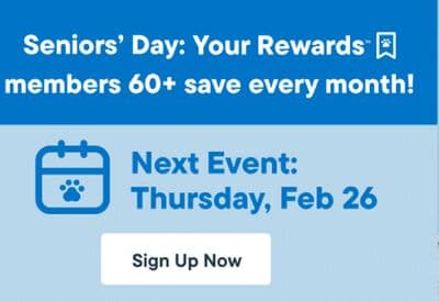 Seniors' Day: Your Rewards - Sign Up Now