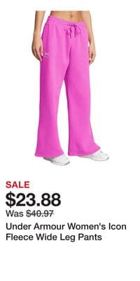 Under Armour Women's Icon Fleece Wide Leg Pants