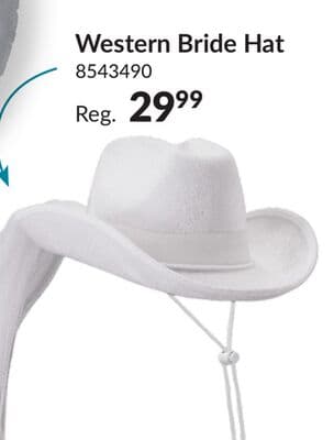 Western Bride Hat, White