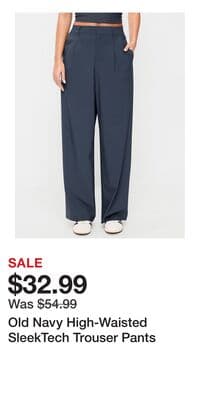 Old Navy High-Waisted SleekTech Trouser Pants