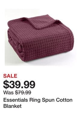 Essentials Ring Spun Cotton Blanket