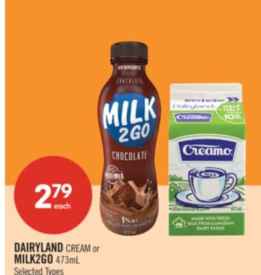 DAIRYLAND CREAM or MILK2GO