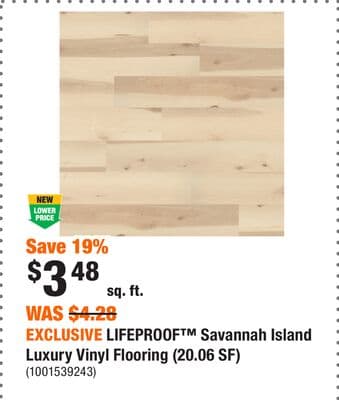 EXCLUSIVE LIFEPROOF™ Savannah Island Luxury Vinyl Flooring (20.06 SF)