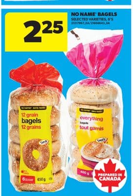 NO NAME® BAGELS, 6' S